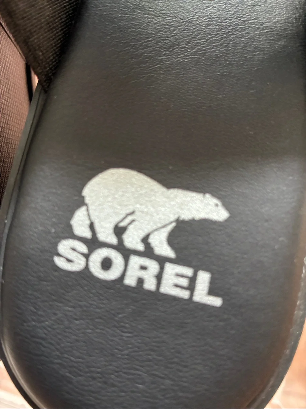 Sorel Women’s Black Wedge Slide Sandals